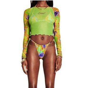 I.AM.GIA ALYA Hibiscus Mesh Top Size XXS